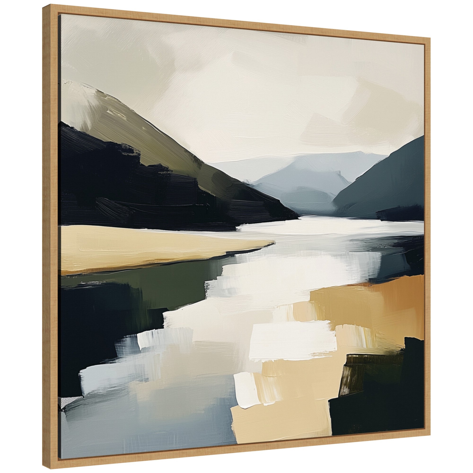 Mountain Lake Abstract - Framed Print